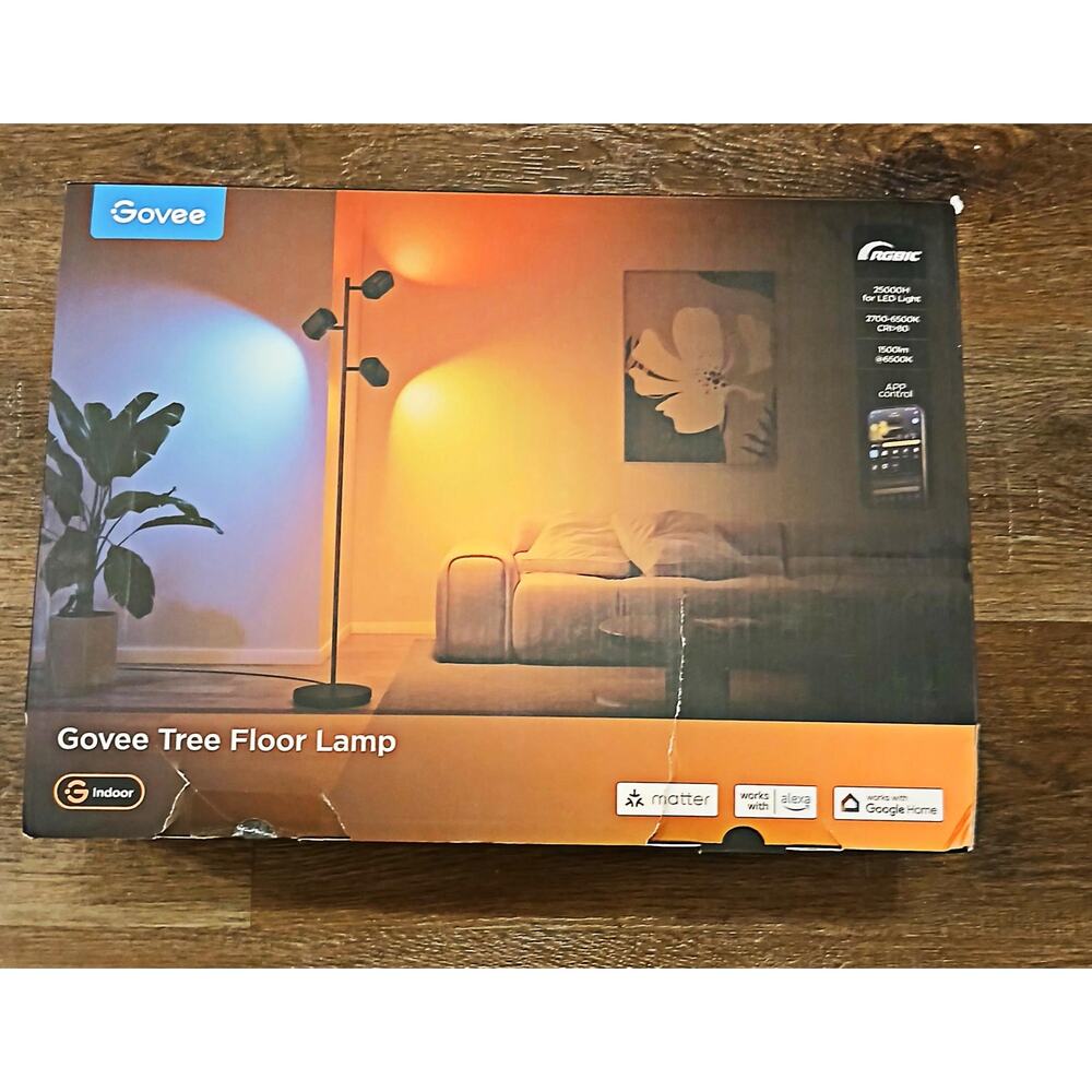 New in Box Govee Tree Lamp A Smart RGBIC Lighting Fixture